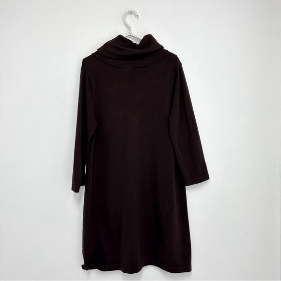 Tyler Boe Kim Cowl Neck Cashmere Sweater Dress in Brown - Picture 3 of 7